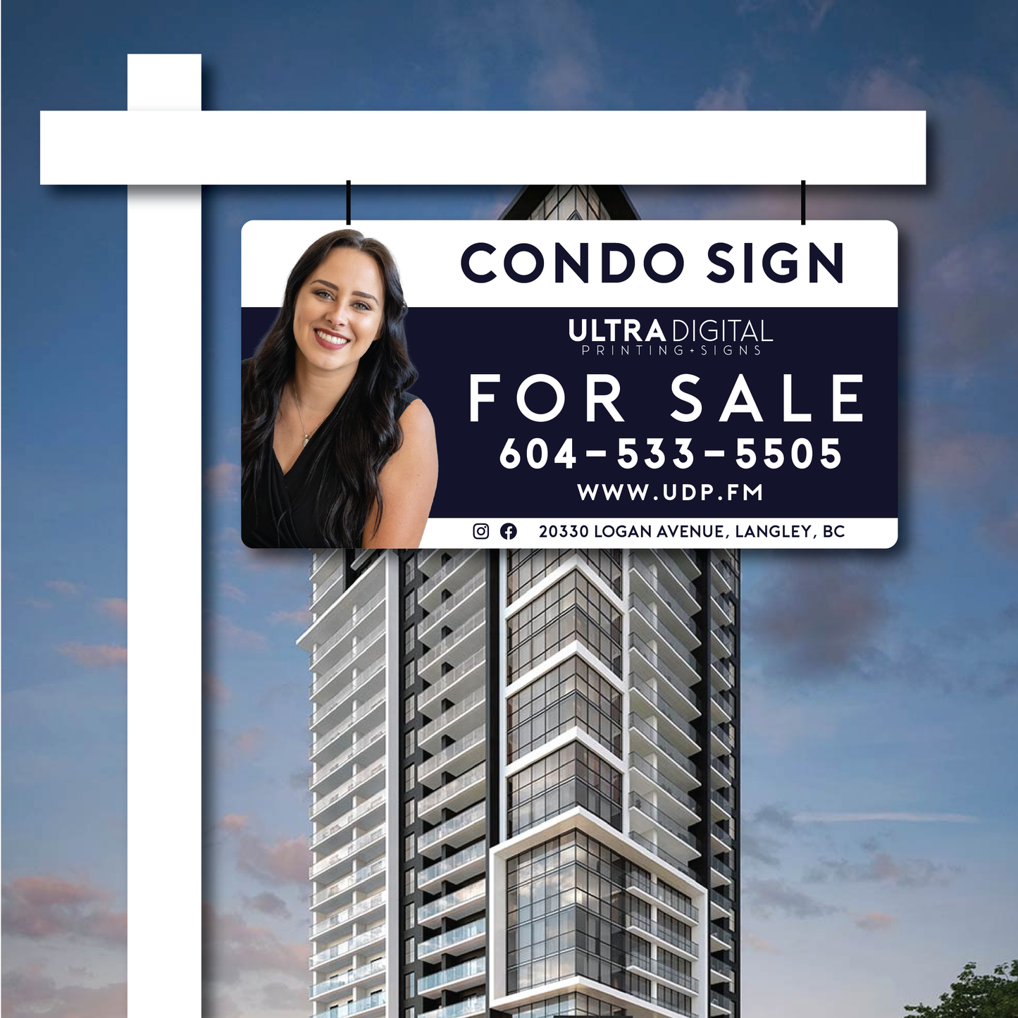 Condo For Sale Sign - 24" x 12"