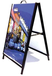 Metal frame A-frame sign
