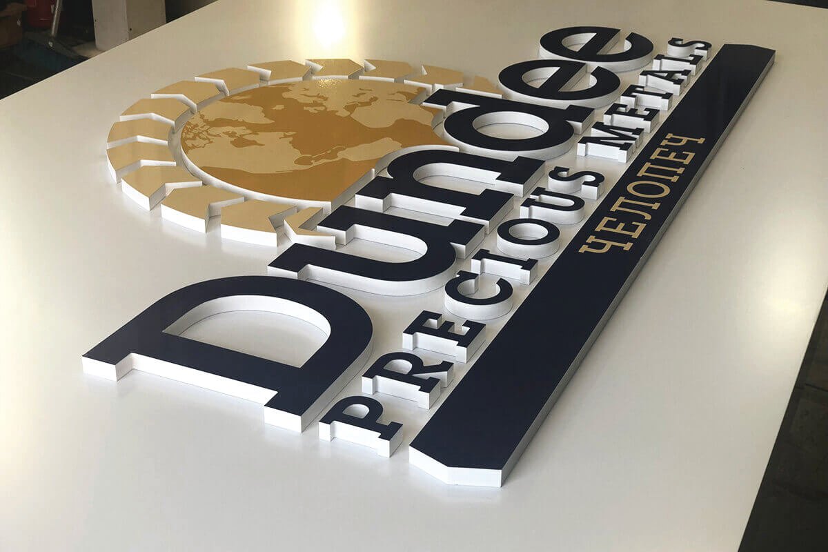Dimensional PVC lettering