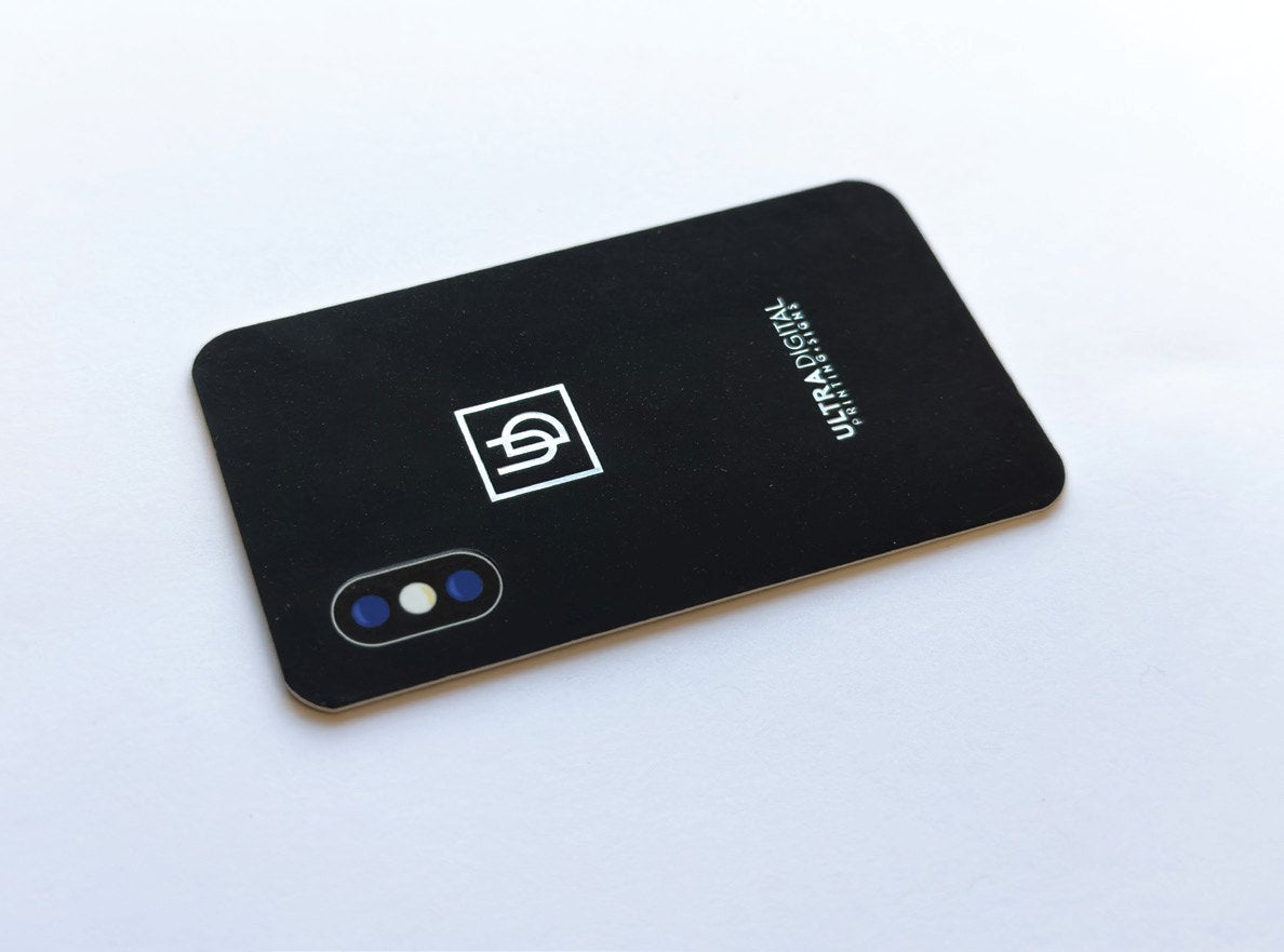 Business card with rounded corners